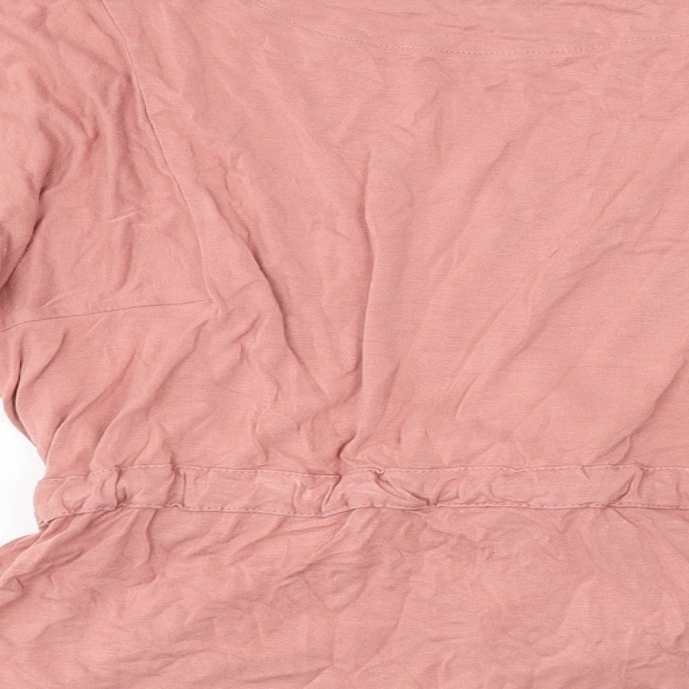 Principles Womens Pink Polyester Basic T-Shirt Size 14 Round Neck