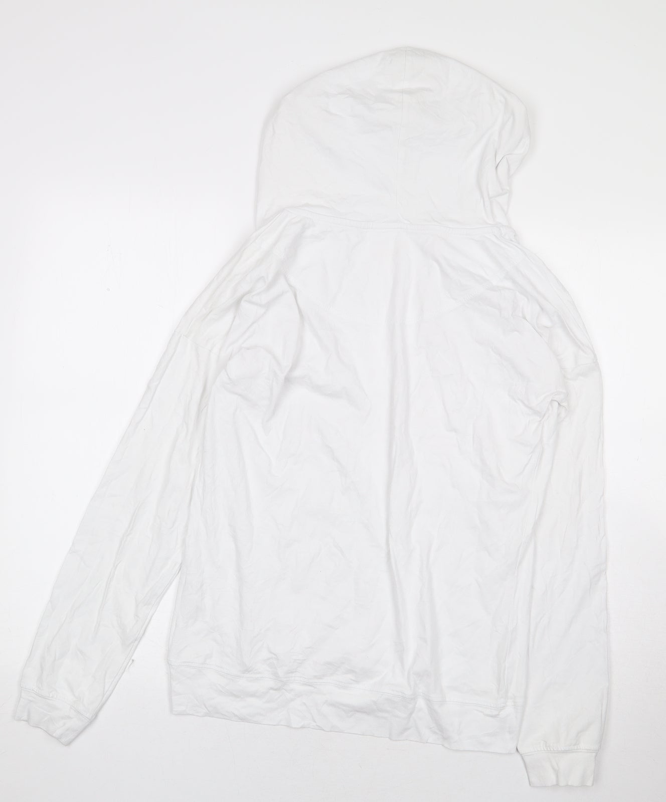 Bamboo Womens White Viscose Pullover Hoodie Size 10 Pullover