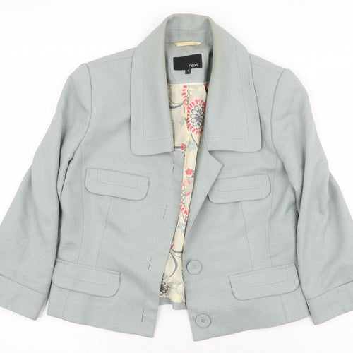 NEXT Womens Green Jacket Blazer Size 8 Button