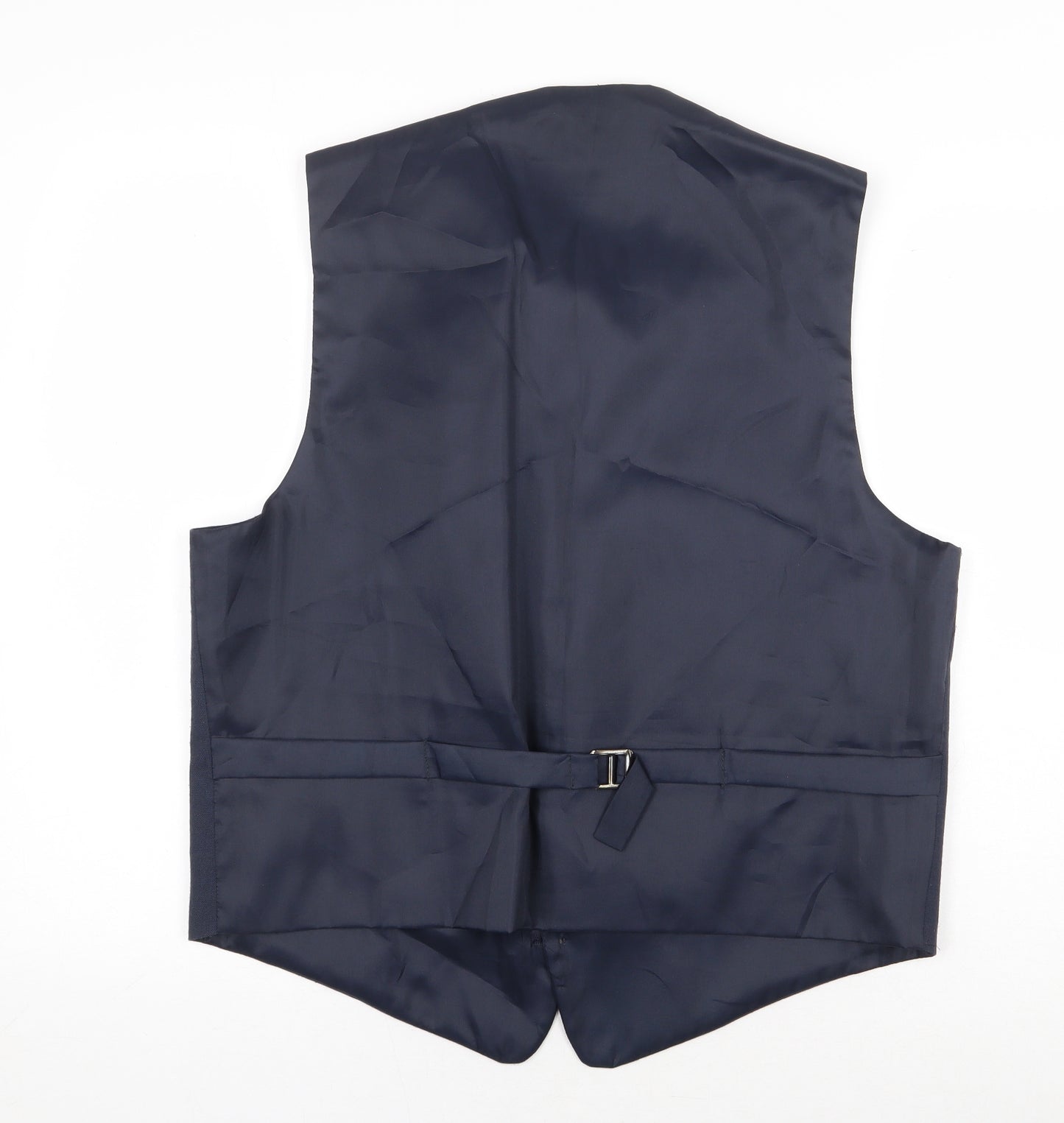 Emporium Mens Blue Cotton Jacket Suit Waistcoat Size L