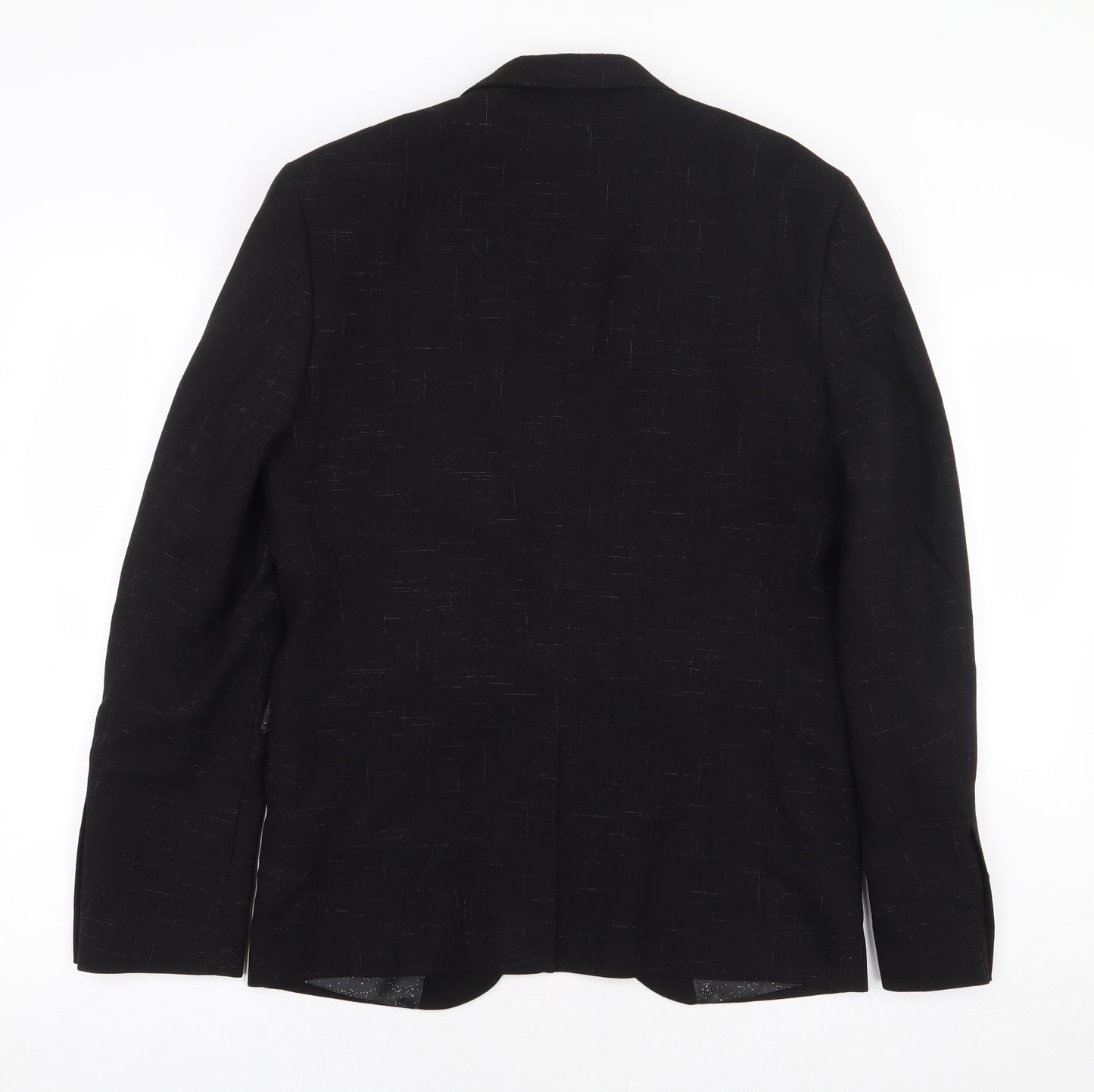 Primark Mens Black Polyester Jacket Blazer Size 38