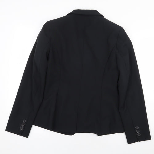 BHS Womens Black Polyester Jacket Suit Jacket Size 12