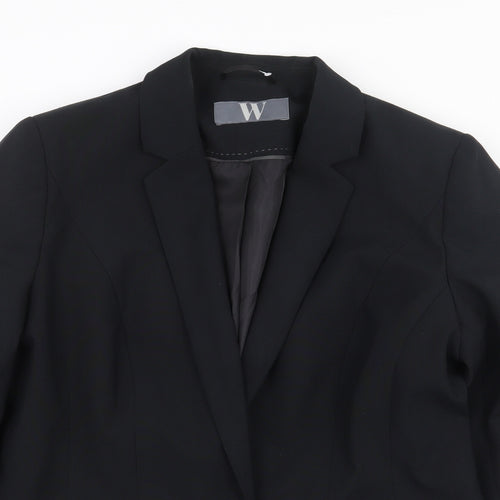 BHS Womens Black Polyester Jacket Suit Jacket Size 12