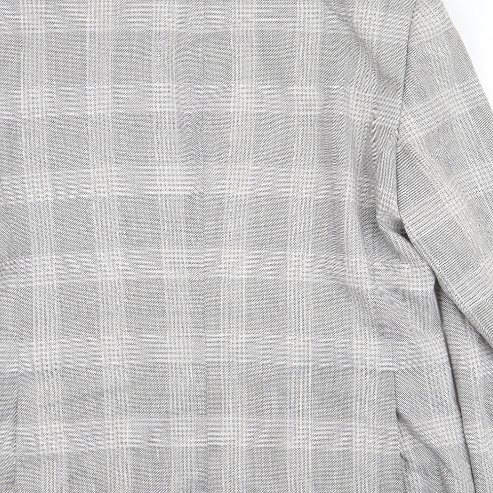 Marks and Spencer Mens Grey Check Polyester Jacket Suit Jacket Size 42