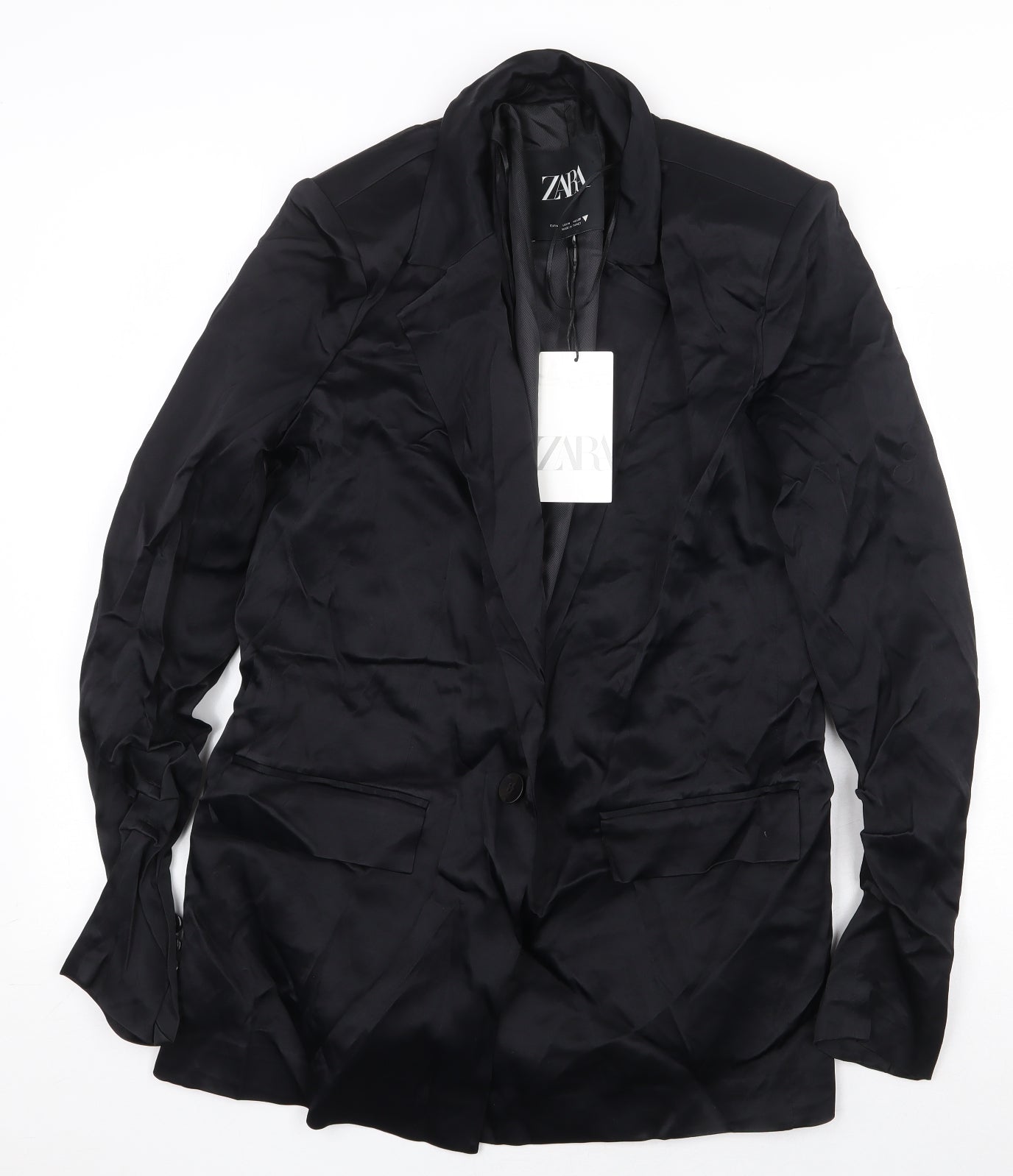 Zara Womens Black Jacket Size M Button