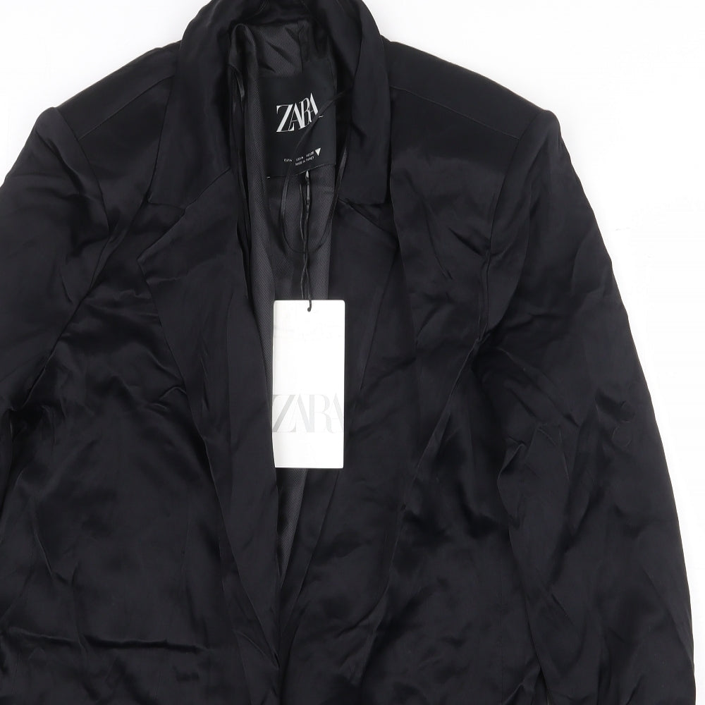 Zara Womens Black Jacket Size M Button
