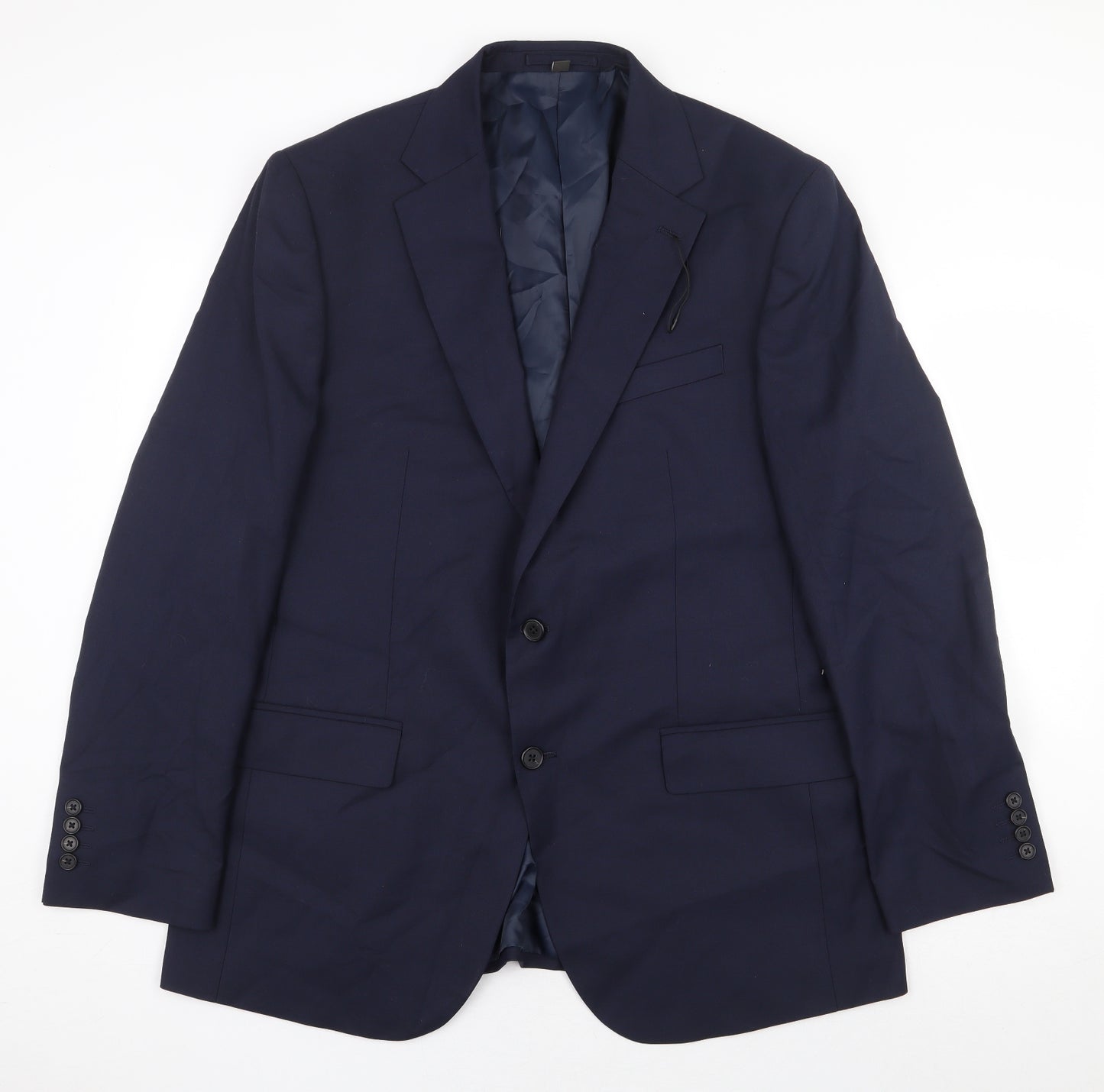 Marks and Spencer Mens Blue Polyester Jacket Suit Jacket Size 44