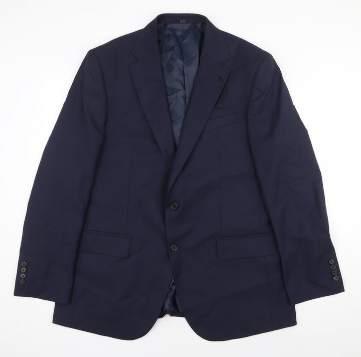 Marks and Spencer Mens Blue Polyester Jacket Suit Jacket Size 44