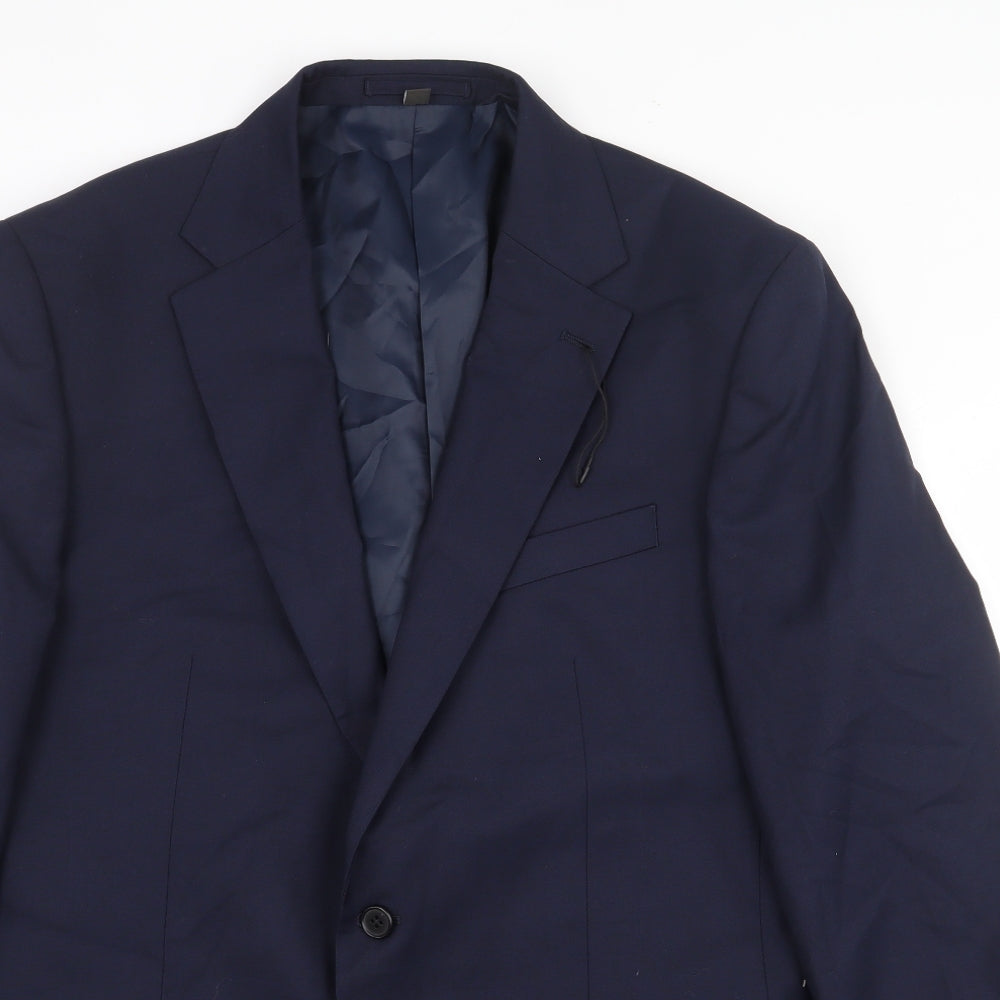 Marks and Spencer Mens Blue Polyester Jacket Suit Jacket Size 44