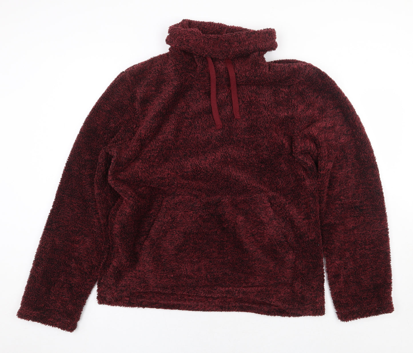 Easy Womens Red Polyester Pullover Sweatshirt Size L Pullover - Roll Neck