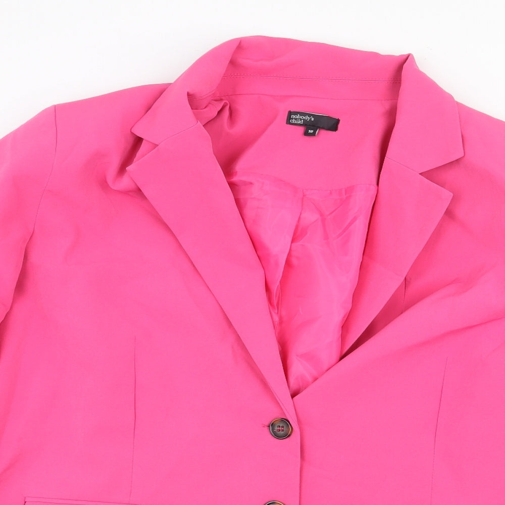 Nobody's Child Womens Pink Jacket Blazer Size 18 Button
