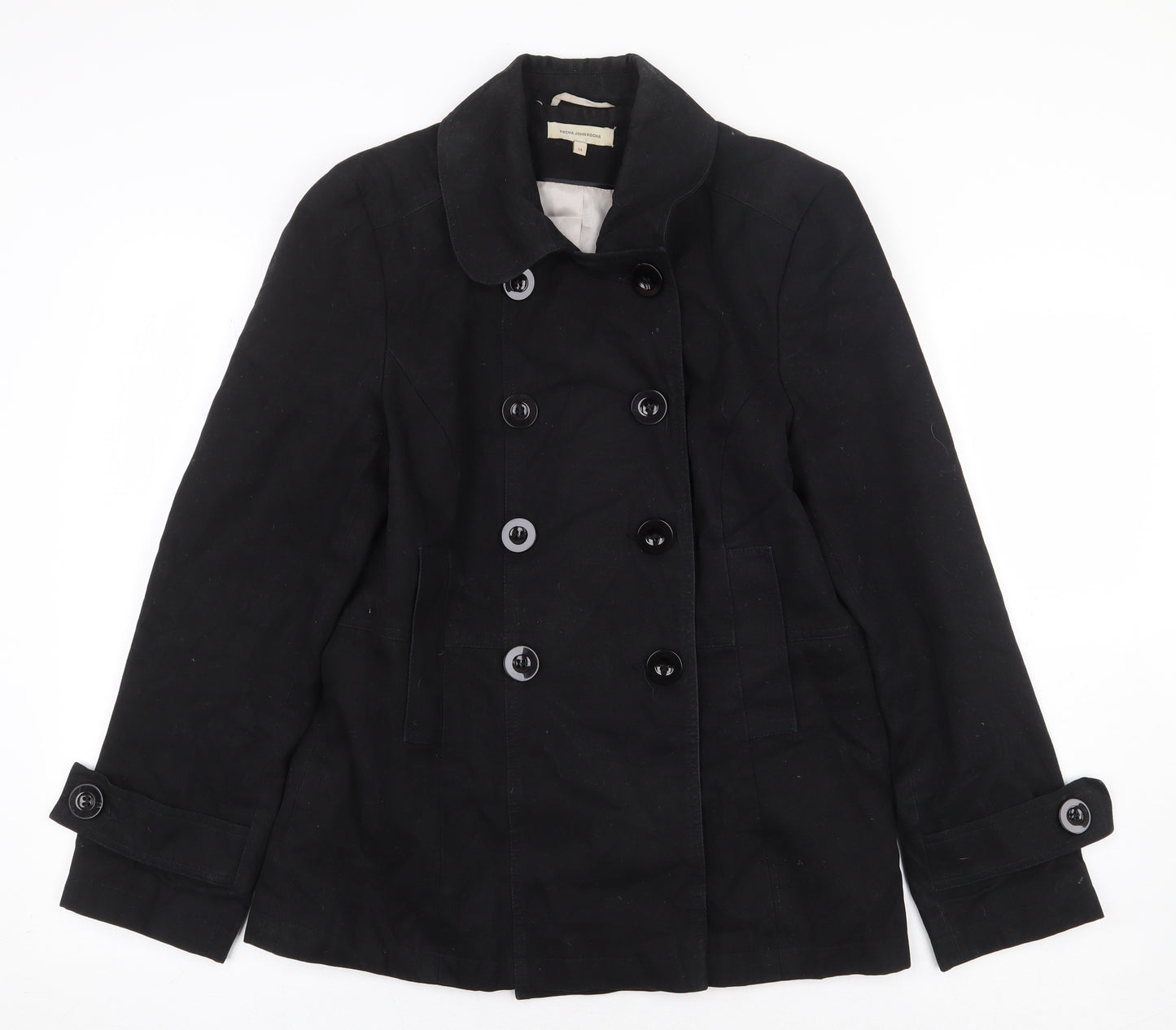 Rocha John Rocha Womens Black Jacket Size 14 Button