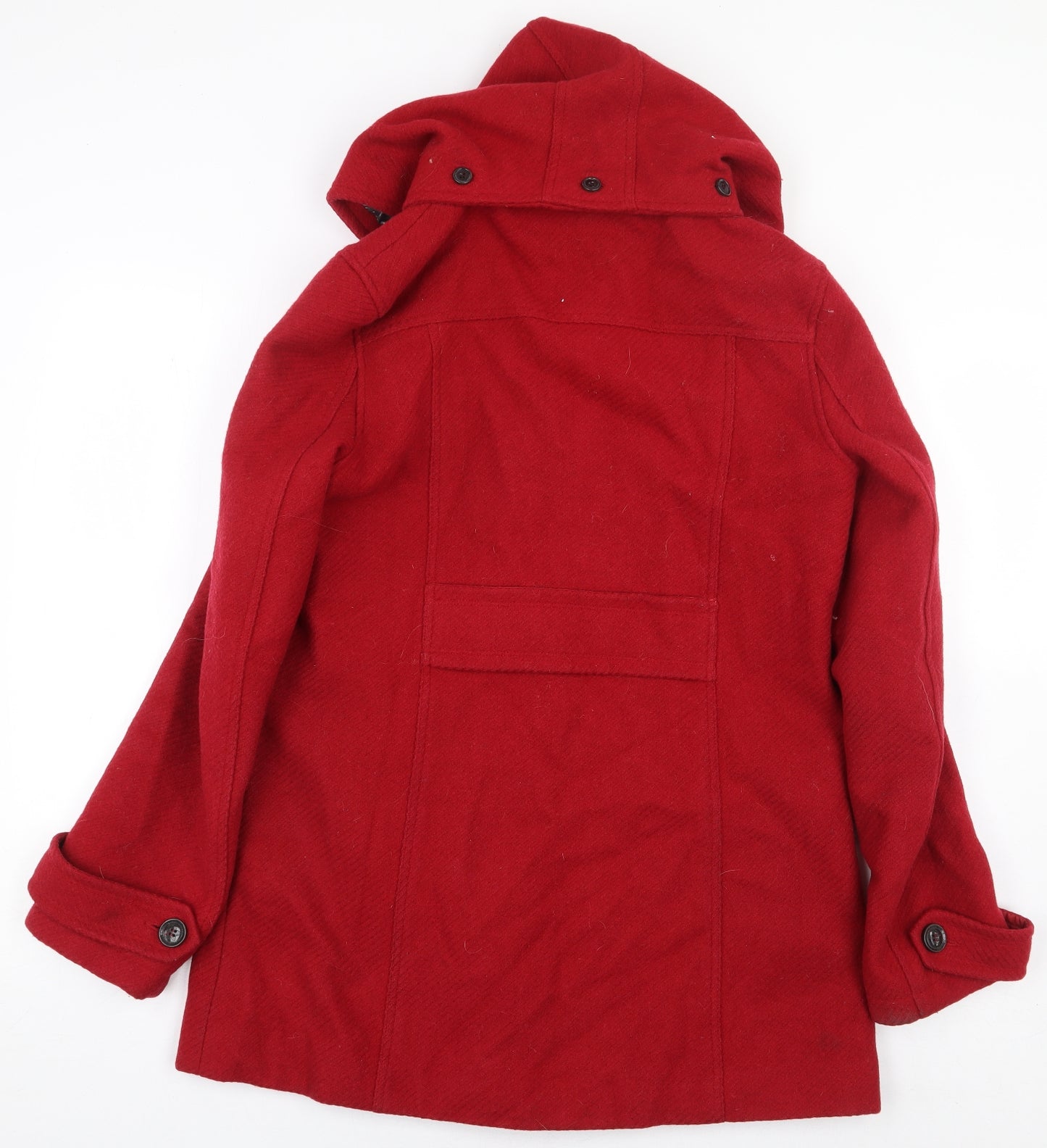 MANTARAY PRODUCTS Womens Red Overcoat Coat Size 12 Zip