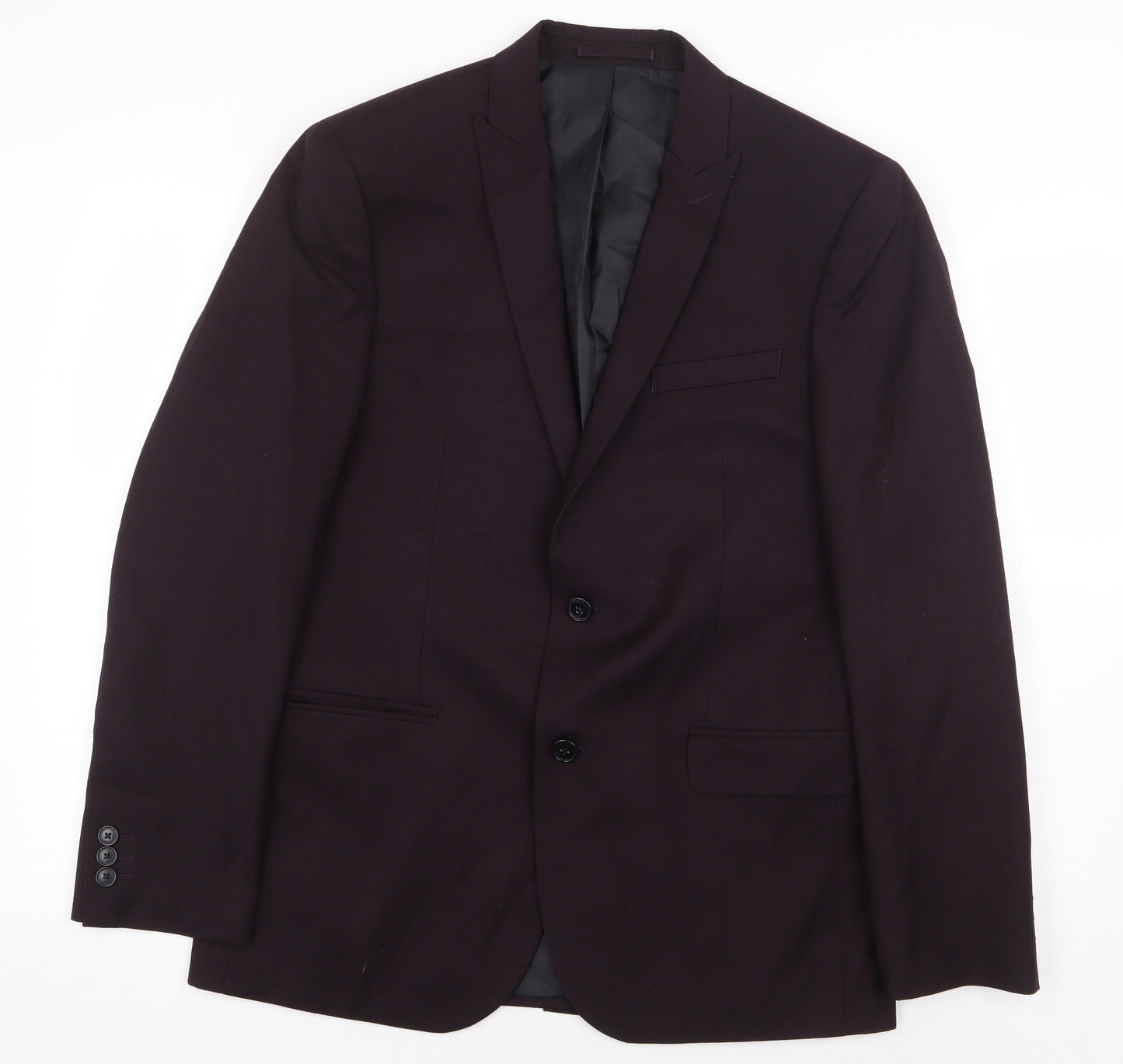 F&F Mens Red Polyester Jacket Blazer Size 40