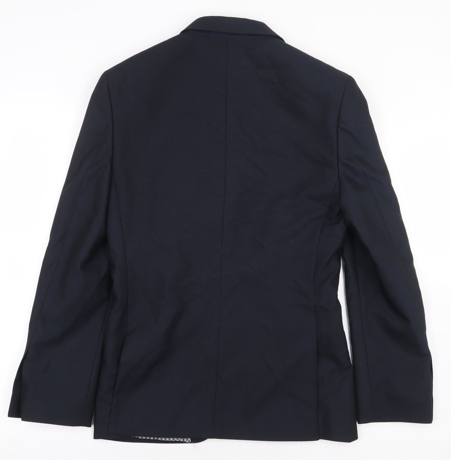 Lambretta Mens Blue Polyester Jacket Suit Jacket Size 34