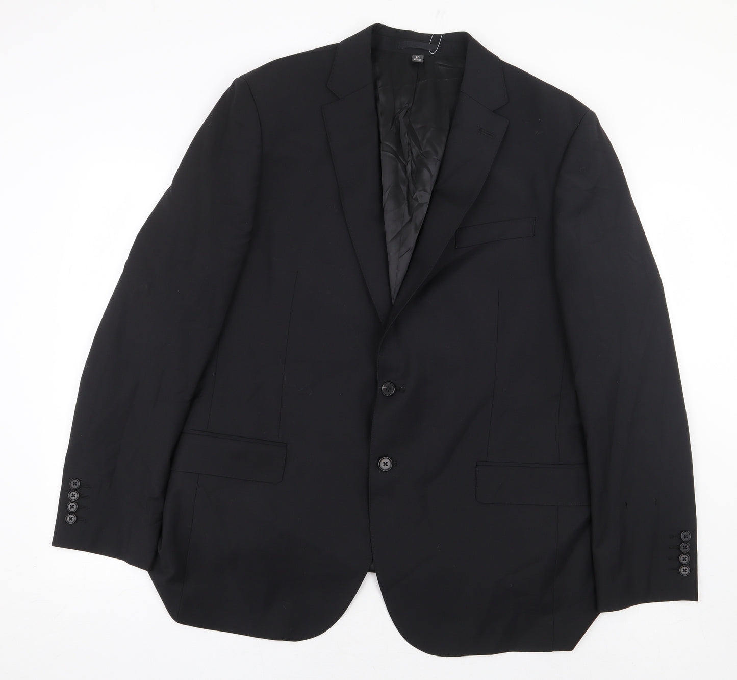 Marks and Spencer Mens Black Polyester Jacket Suit Jacket Size 44