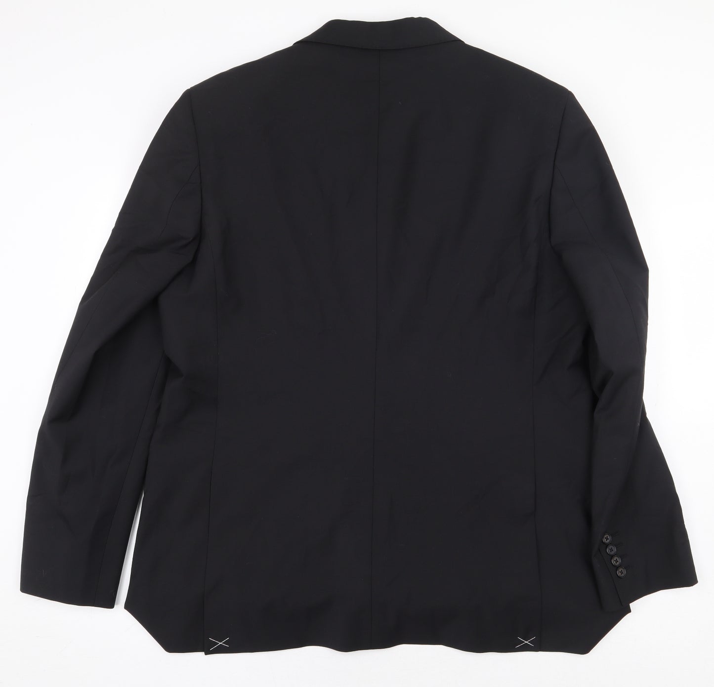 Marks and Spencer Mens Black Polyester Jacket Suit Jacket Size 44