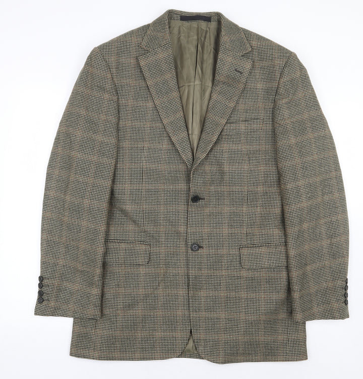 Marks and Spencer Mens Green Wool Jacket Suit Jacket Size 40