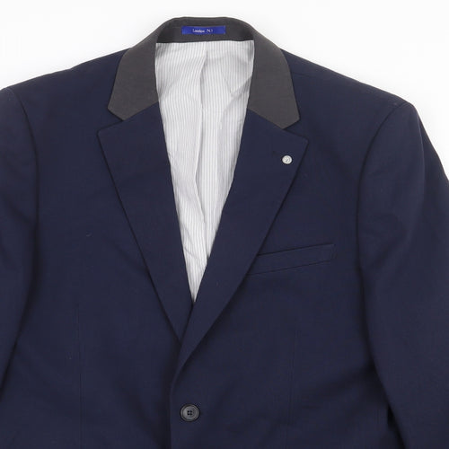 Peter Werth Mens Blue Polyester Jacket Suit Jacket Size 44