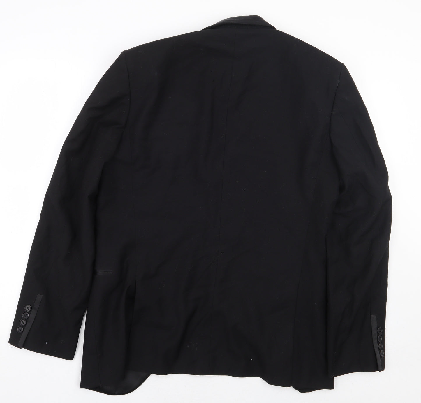 NEXT Mens Black Polyester Jacket Suit Jacket Size 38