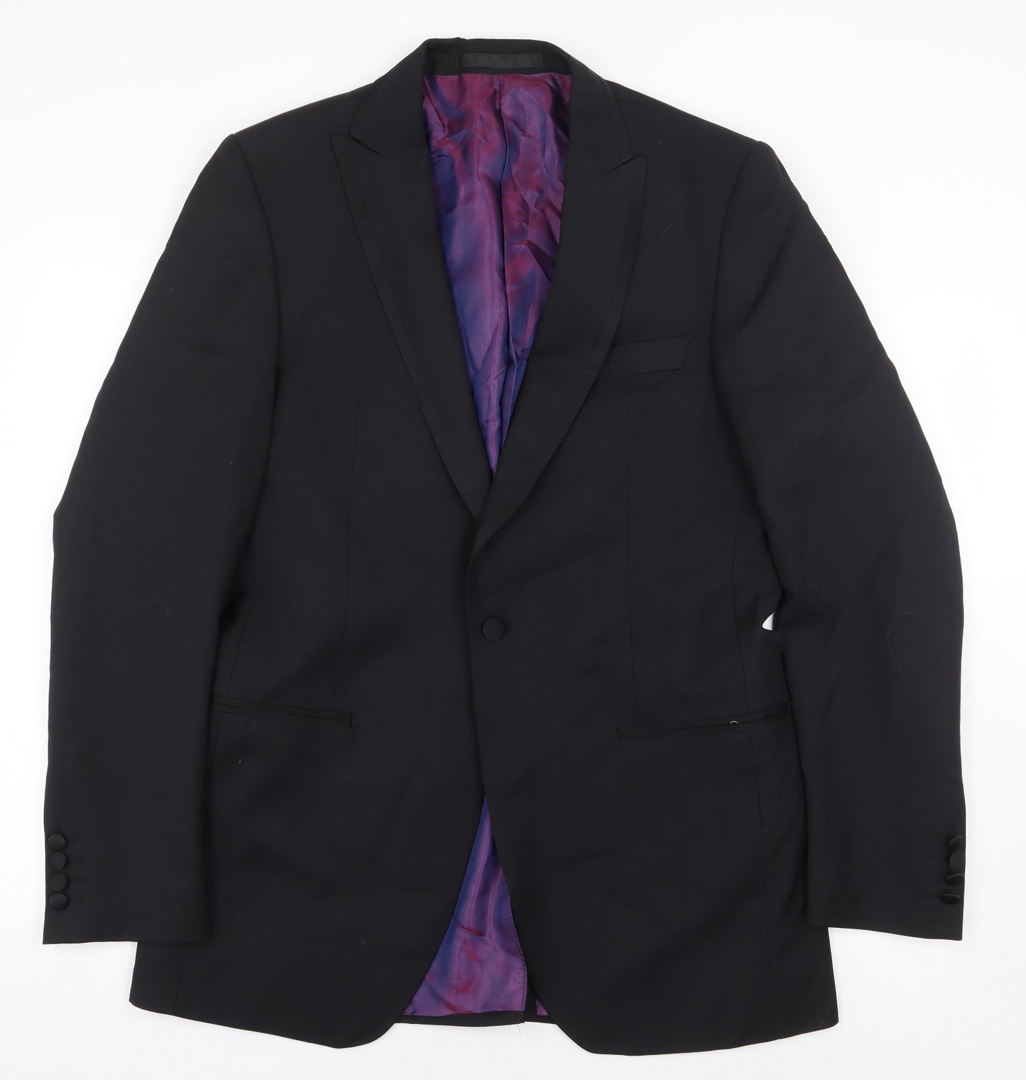 Autograph Mens Black Polyester Jacket Suit Jacket Size 40