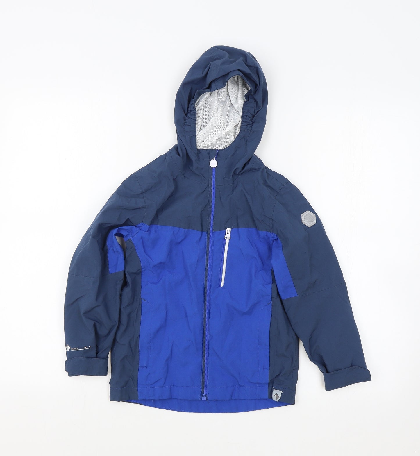 Regatta Boys Blue Rain Coat Coat Size 5-6 Years Zip