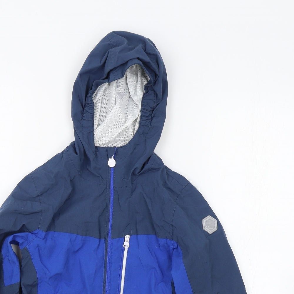 Regatta Boys Blue Rain Coat Coat Size 5-6 Years Zip
