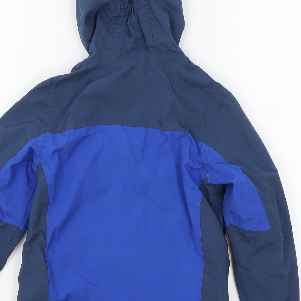 Regatta Boys Blue Rain Coat Coat Size 5-6 Years Zip