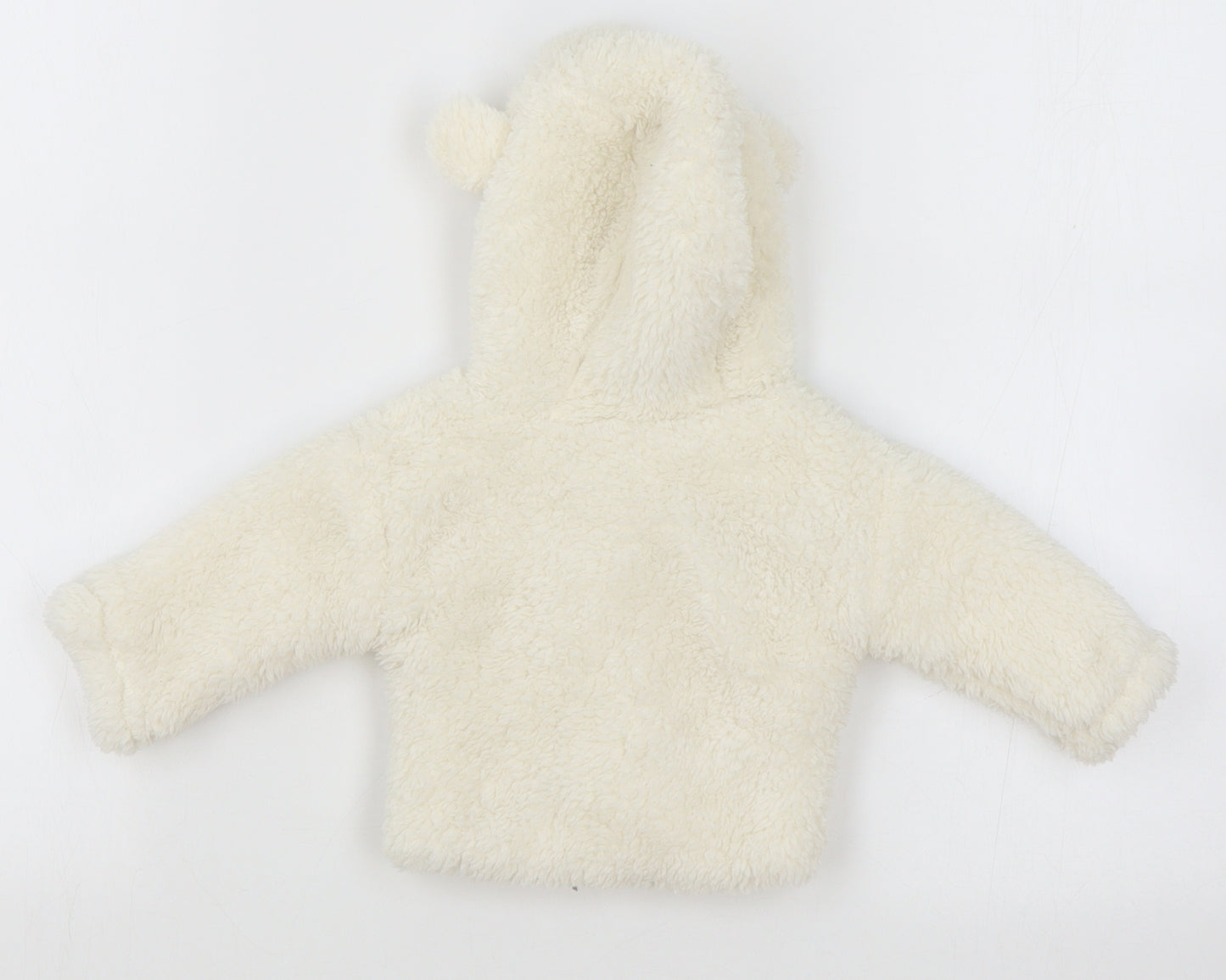 George Baby White Basic Jacket Jacket Size 0-3 Months Button - Bear