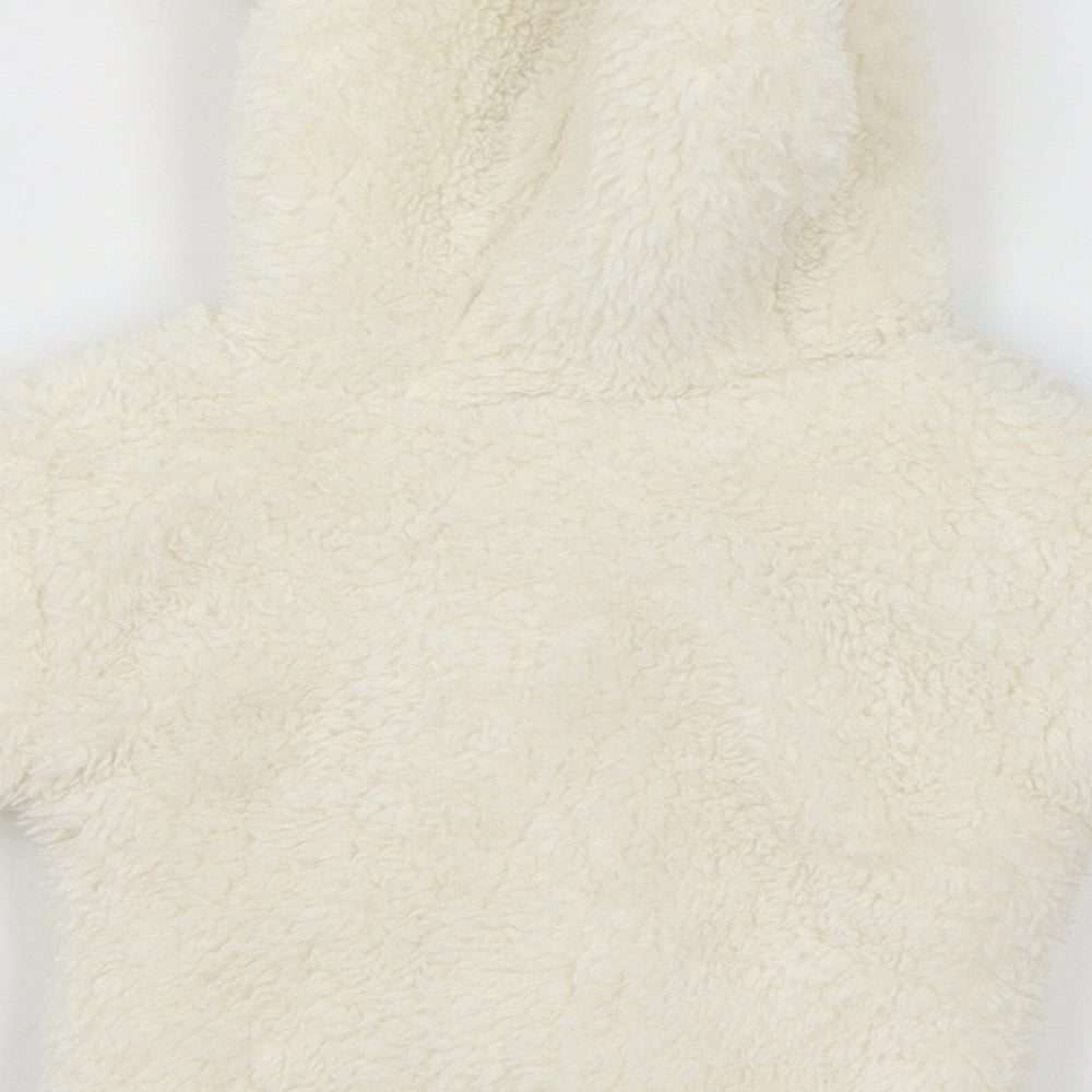 George Baby White Basic Jacket Jacket Size 0-3 Months Button - Bear