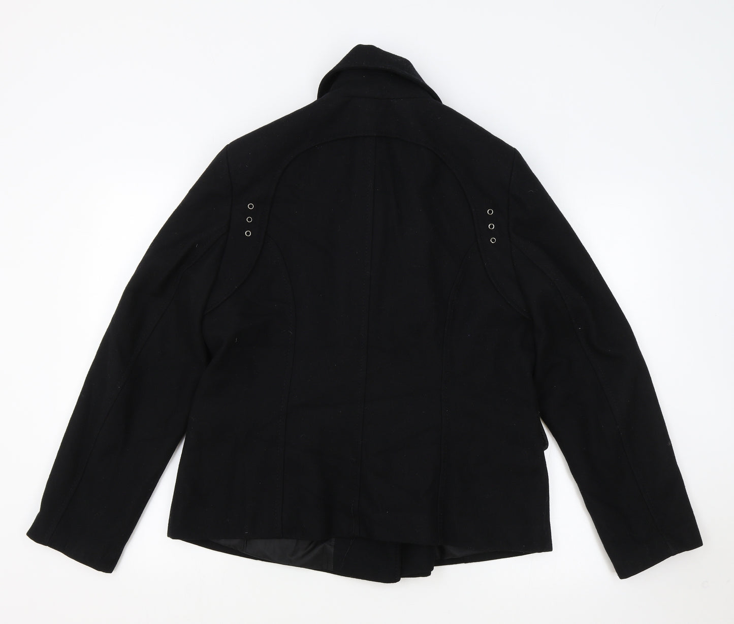 Lakeland Womens Black Military Jacket Coat Size 16 Button