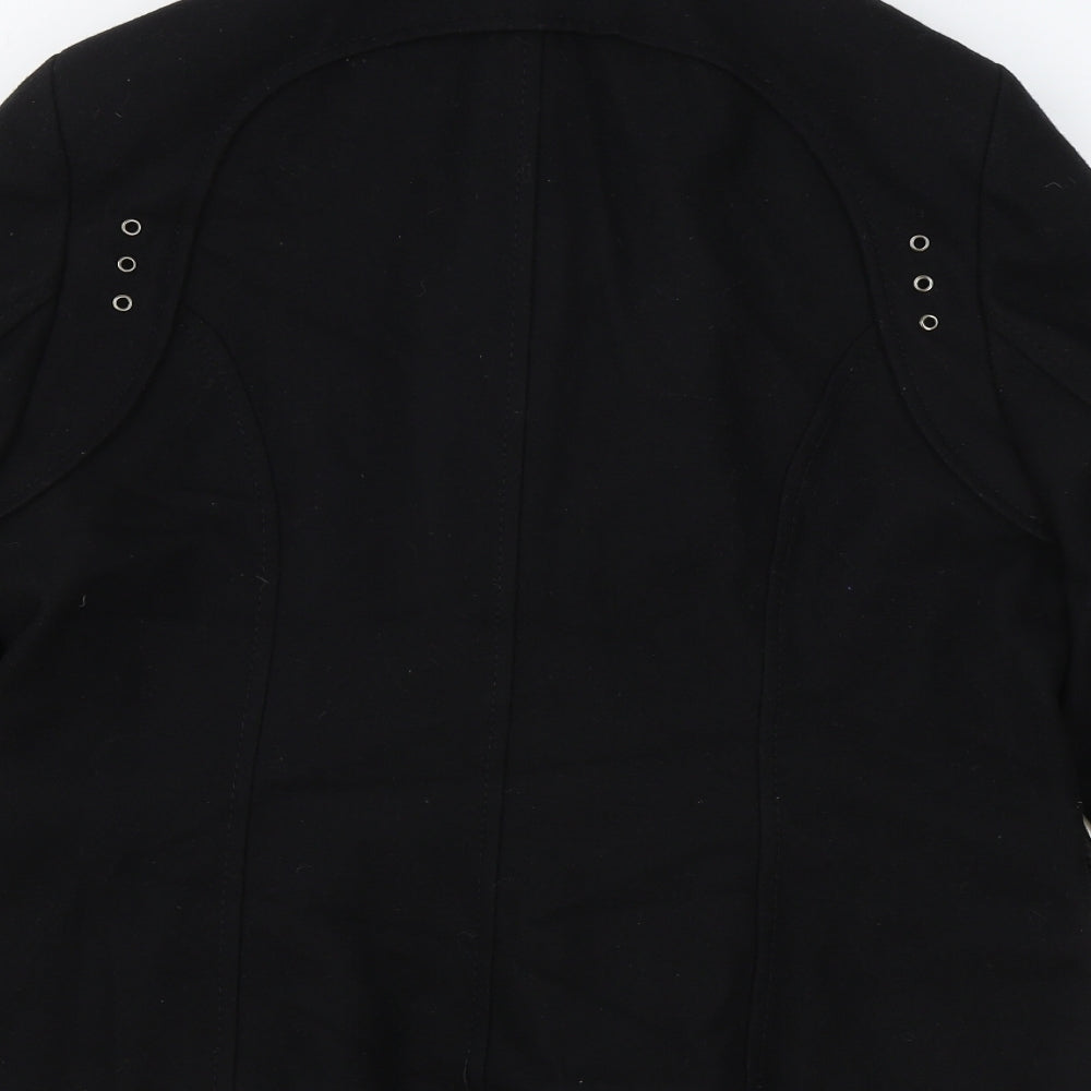 Lakeland Womens Black Military Jacket Coat Size 16 Button