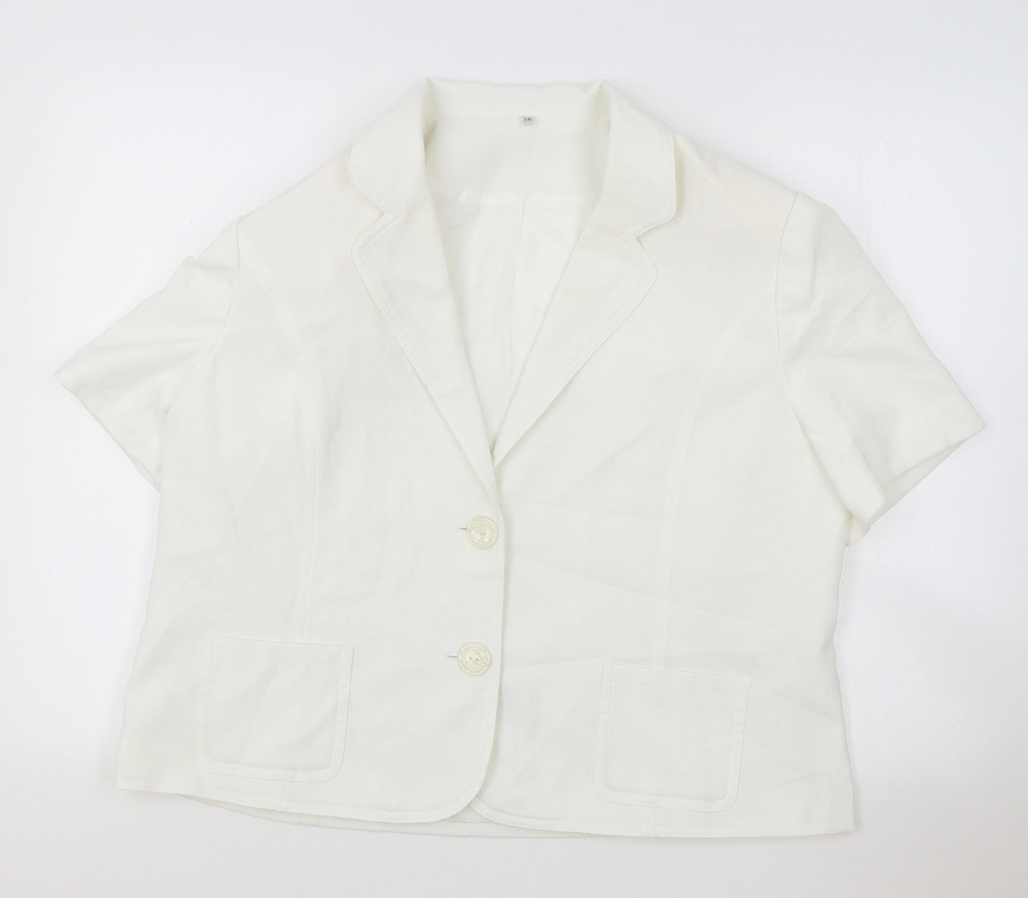 EWM Womens White Jacket Blazer Size 18 Button