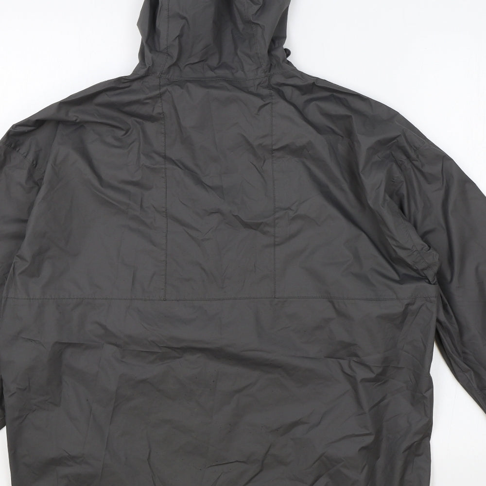 Crane Womens Grey Rain Coat Coat Size 14 Zip