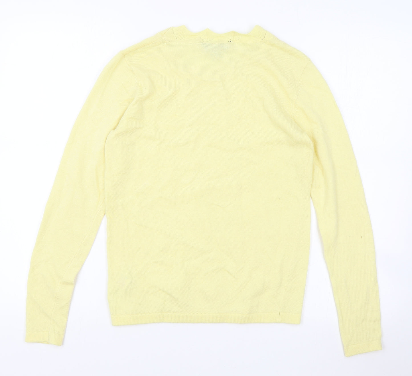 Dorothy Perkins Womens Yellow Round Neck Viscose Pullover Jumper Size 8