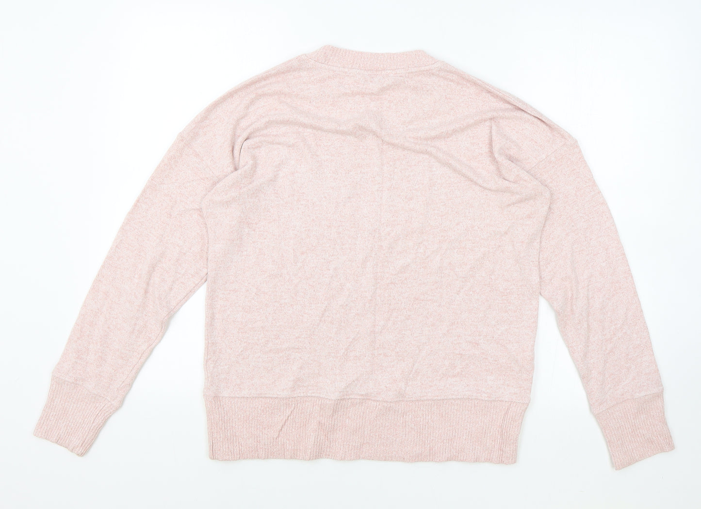 NEXT Womens Pink Round Neck Viscose Pullover Jumper Size 14