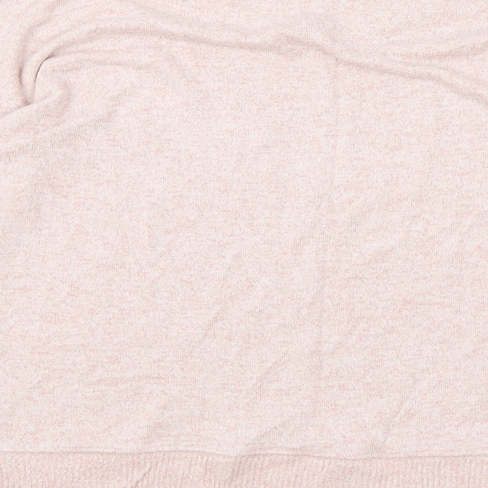 NEXT Womens Pink Round Neck Viscose Pullover Jumper Size 14