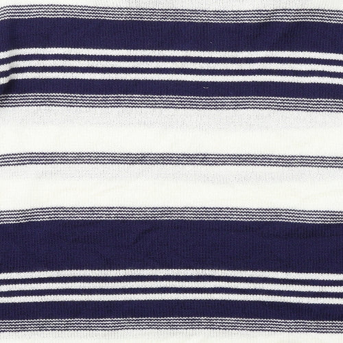 Gerard Womens White Boat Neck Striped Acrylic Pullover Jumper Size XL