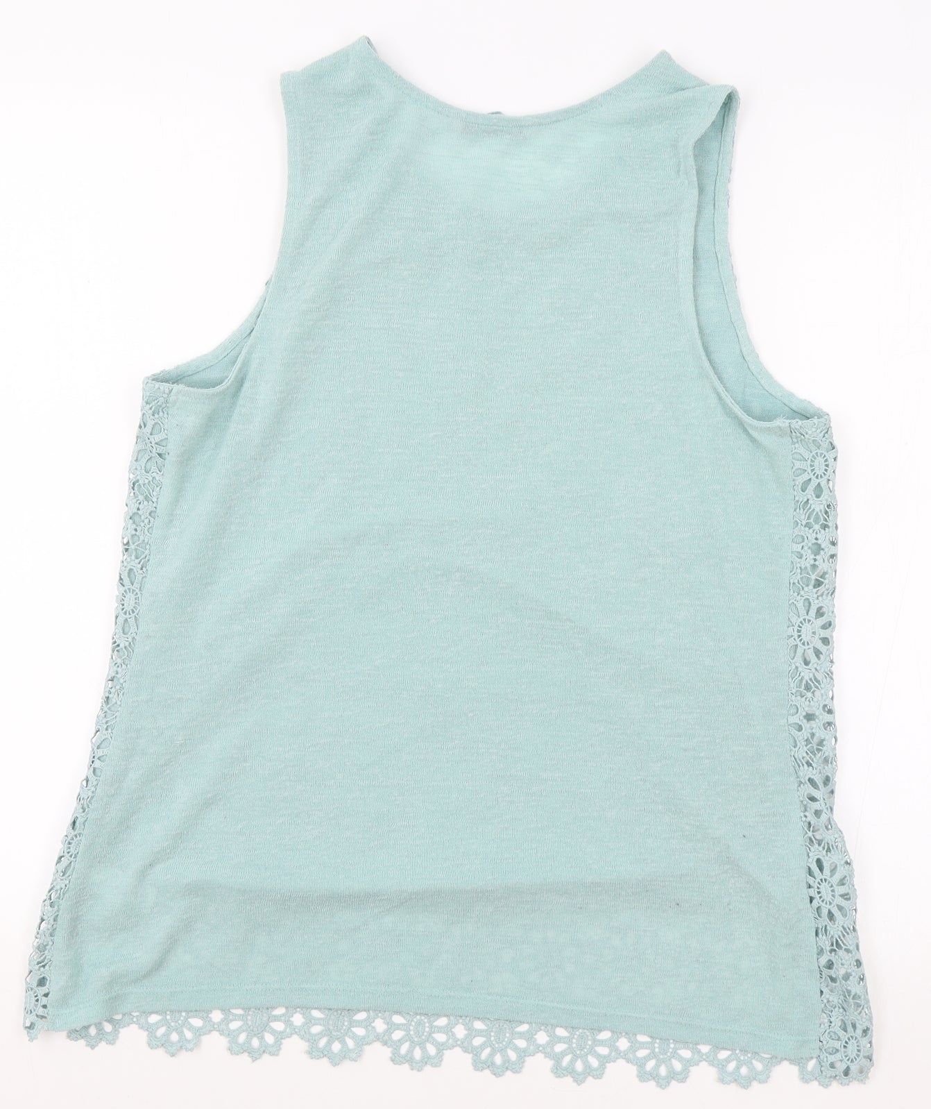 George Womens Blue Polyester Basic Tank Size 16 Round Neck