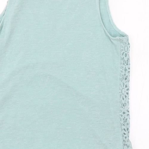 George Womens Blue Polyester Basic Tank Size 16 Round Neck