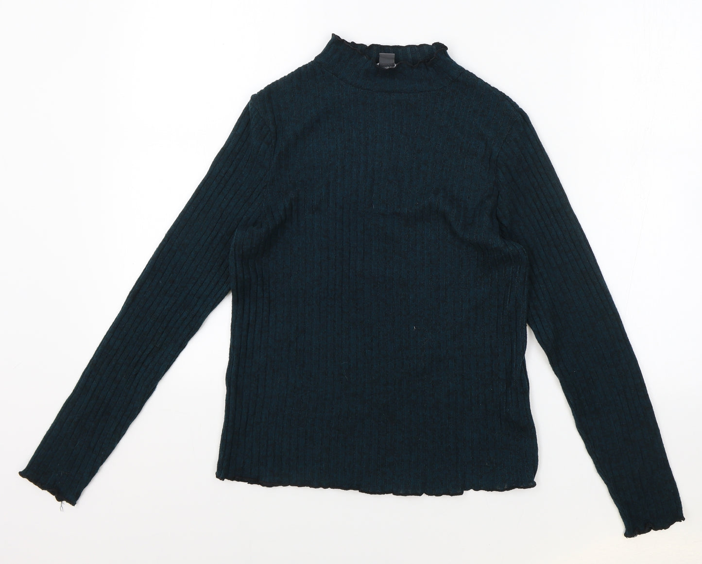 Primark Womens Green High Neck Polyester Pullover Jumper Size M