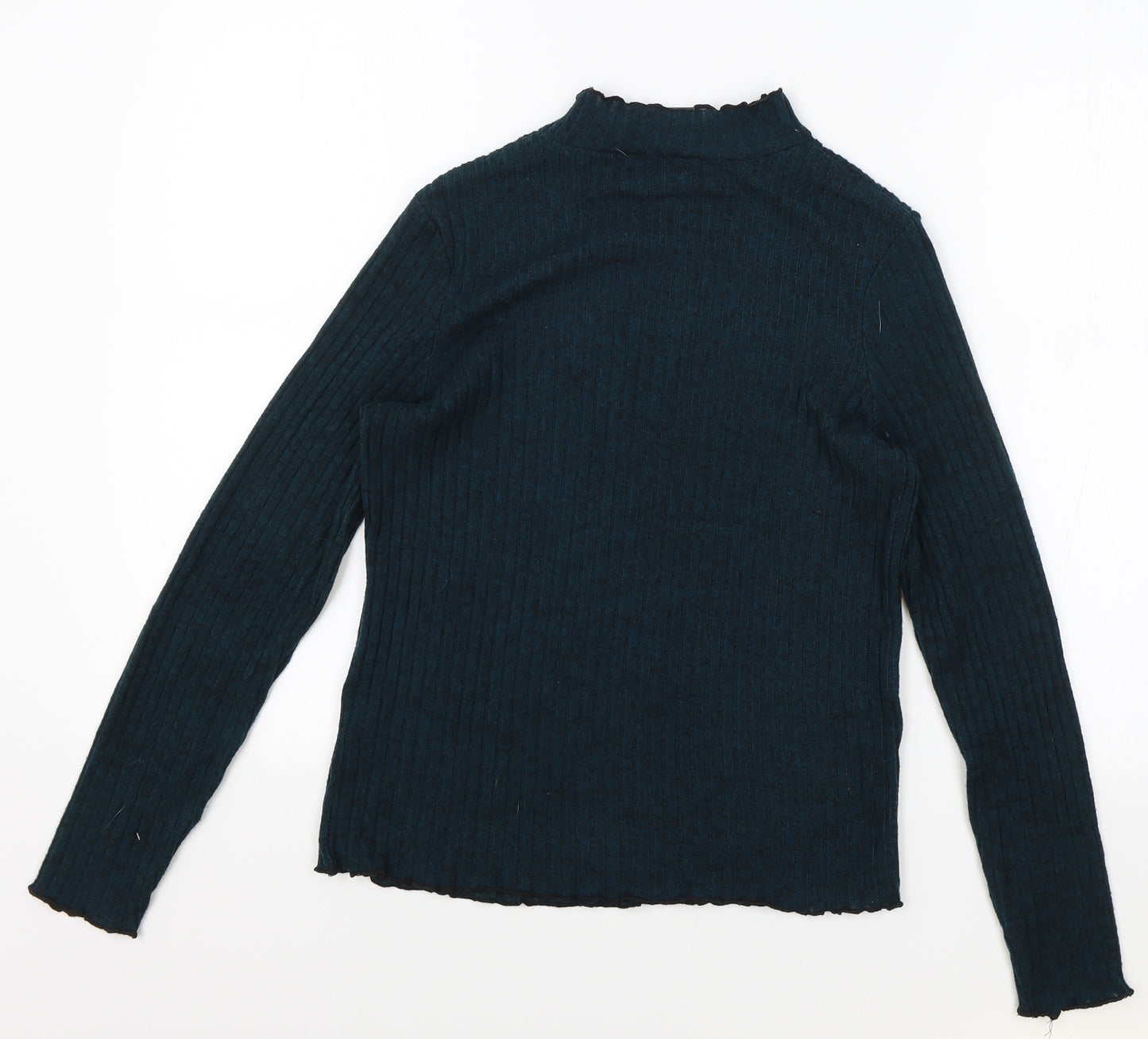 Primark Womens Green High Neck Polyester Pullover Jumper Size M