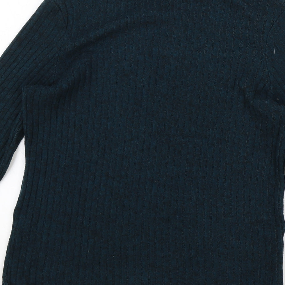 Primark Womens Green High Neck Polyester Pullover Jumper Size M