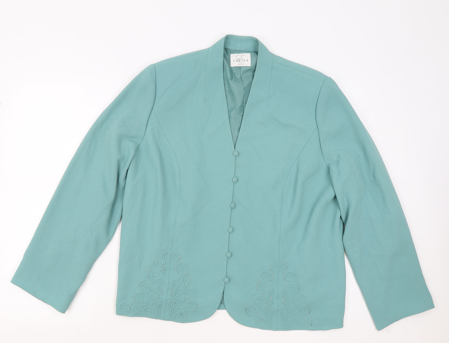 Eastex Womens Blue Jacket Blazer Size 18 Button