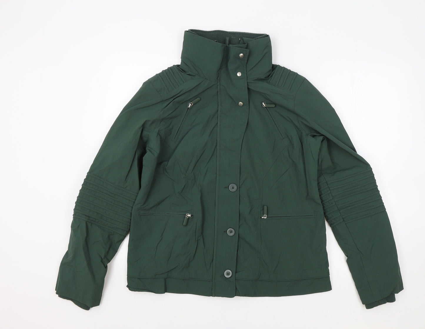 NEXT Womens Green Bomber Jacket Coat Size 16 Zip