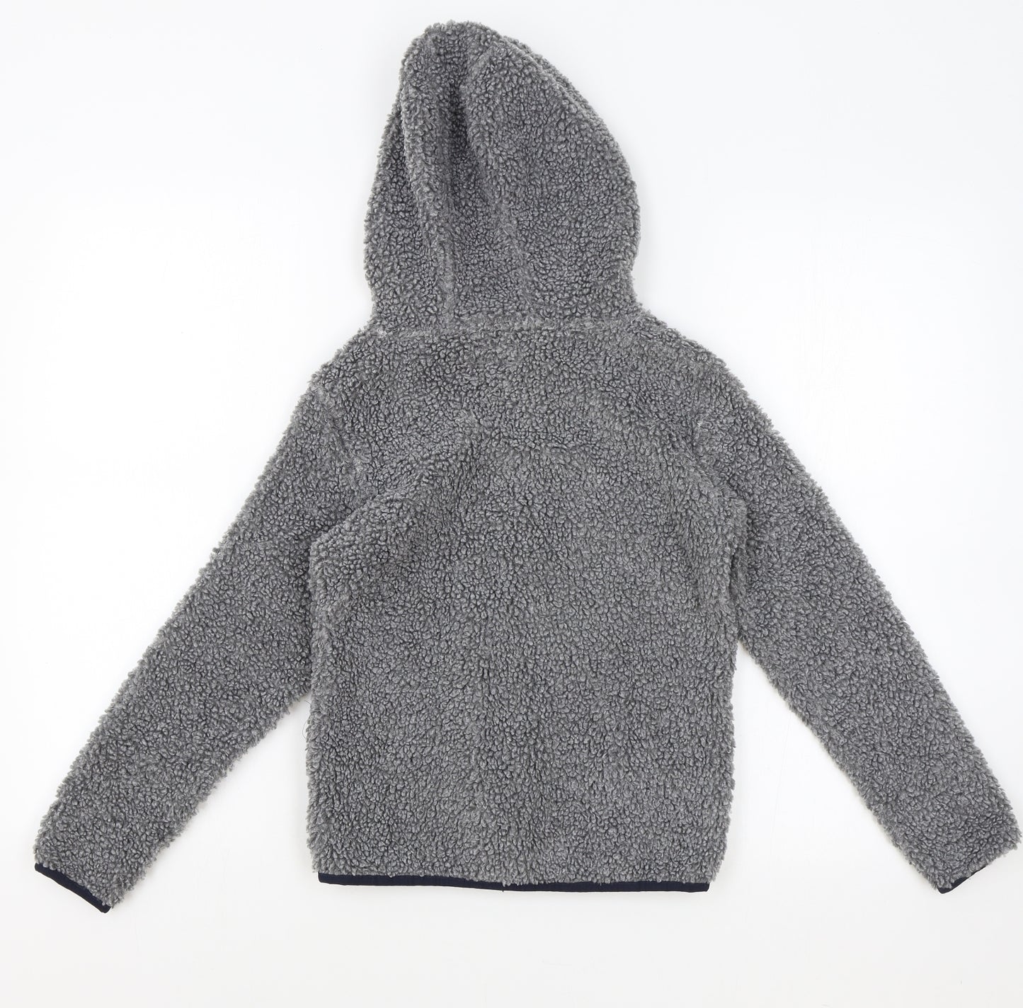 Crane Boys Grey Polyester Full Zip Hoodie Size 9-10 Years Zip