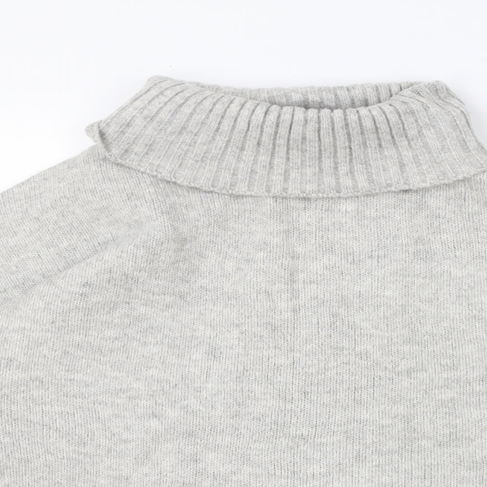 Pep & Co Womens Grey Roll Neck Polyester Pullover Jumper Size L