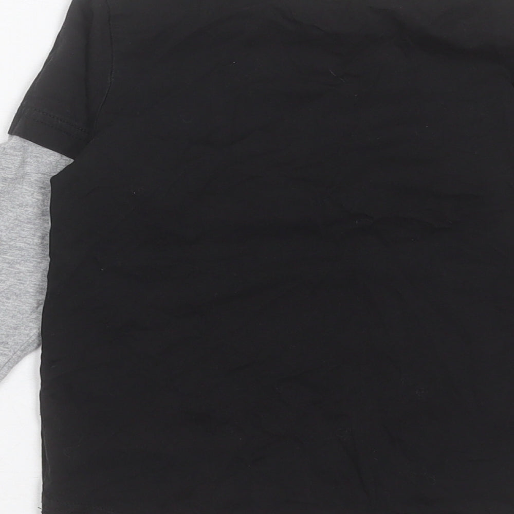 George Boys Black Cotton Basic Casual Size 2-3 Years Crew Neck Pullover - Roarsome