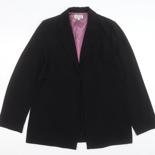 Etam Womens Black Jacket Blazer Size 14 Hook & Eye