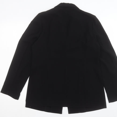 Etam Womens Black Jacket Blazer Size 14 Hook & Eye